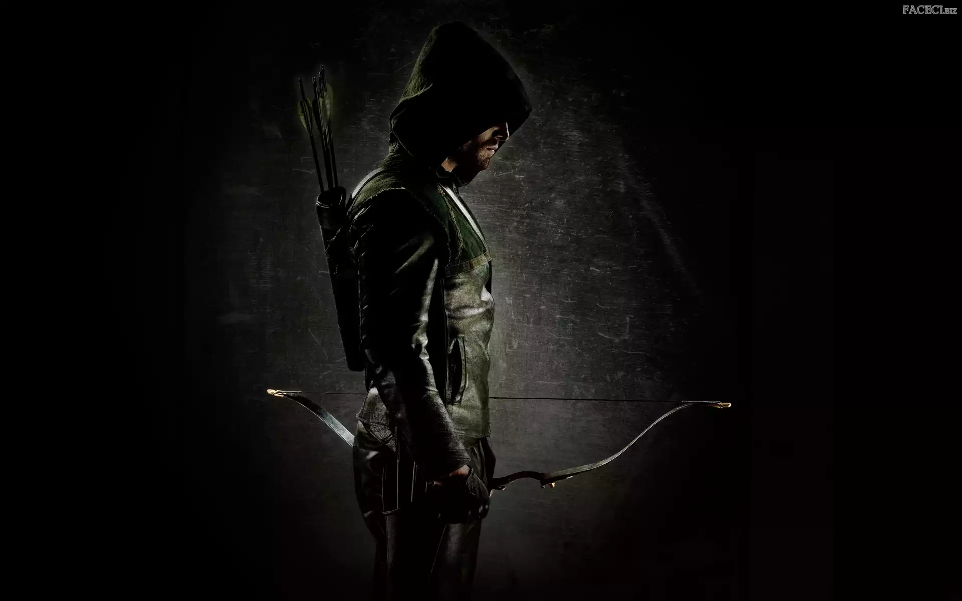Zielona strzała, Serial, Kaptur, Oliver Queen - Stephen Amell, Arrow, Łuk
